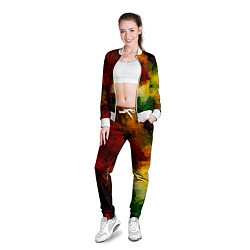 Олимпийка женская Абстрактная мазаика витраж, цвет: 3D-белый — фото 2