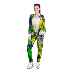 Олимпийка женская Брызги красок Grunge Paints, цвет: 3D-белый — фото 2