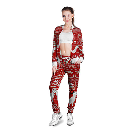 Женская олимпийка Новогодний гугл / 3D-Белый – фото 3