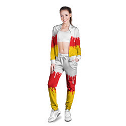 Олимпийка женская Северная Осетия Алания потёки, цвет: 3D-белый — фото 2