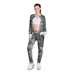 Олимпийка женская Надёжная листовая броня Reliable sheet armor, цвет: 3D-белый — фото 2