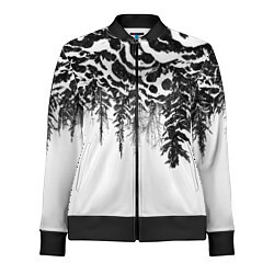 Олимпийка женская Перевёрнутый лес, цвет: 3D-черный