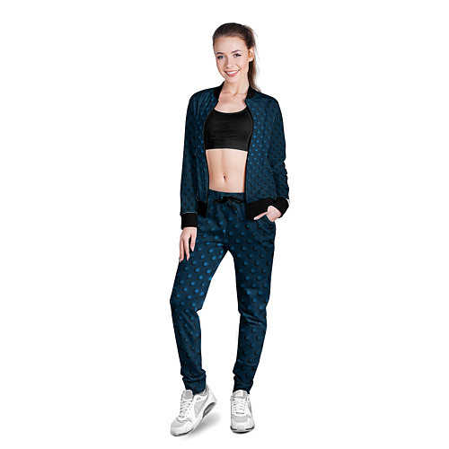 Женская олимпийка Объемная текстура с отверстиями / 3D-Черный – фото 3