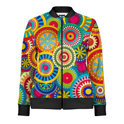 Олимпийка женская Мандала-Цветы, цвет: 3D-черный