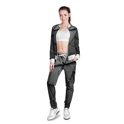 Олимпийка женская Треугольники серые, цвет: 3D-белый — фото 2