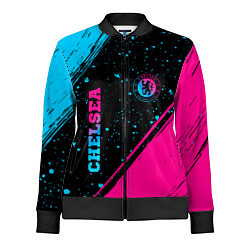 Олимпийка женская Chelsea - neon gradient: надпись, символ, цвет: 3D-черный