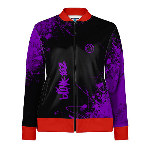 Женская олимпийка Blink 182 фиолетовые брызги / 3D-Красный – фото 1
