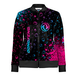 Олимпийка женская Dongfeng - neon gradient: надпись, символ, цвет: 3D-черный