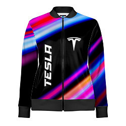 Олимпийка женская Tesla speed lights, цвет: 3D-черный