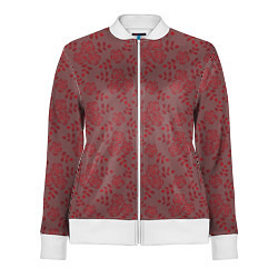 Олимпийка женская Красные розы, цвет: 3D-белый