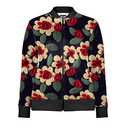 Олимпийка женская Эффект яркой вышивки, цвет: 3D-черный