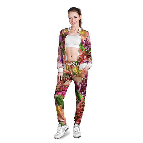 Женская олимпийка Райские цветы / 3D-Белый – фото 3