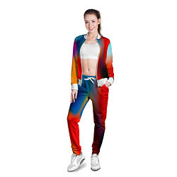 Олимпийка женская Градиент разноцветный, цвет: 3D-белый — фото 2