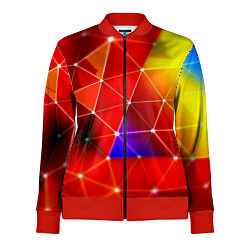 Олимпийка женская Digital triangle abstract, цвет: 3D-красный