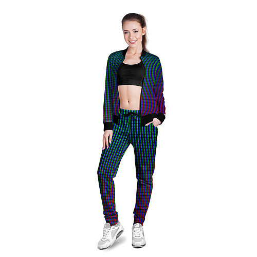 Женская олимпийка Multicolored texture / 3D-Черный – фото 3