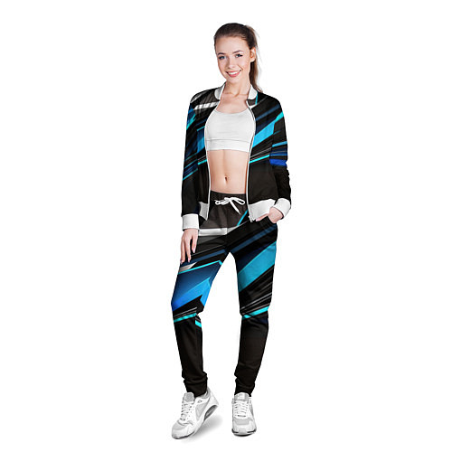 Женская олимпийка Dark geometry / 3D-Белый – фото 3