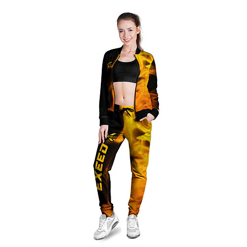 Женская олимпийка Exeed - gold gradient: по-вертикали / 3D-Черный – фото 3