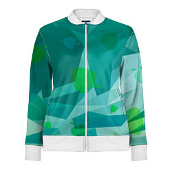 Олимпийка женская Листочки и треугольники, цвет: 3D-белый