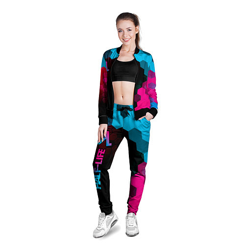 Женская олимпийка Half-Life - neon gradient: по-вертикали / 3D-Черный – фото 3