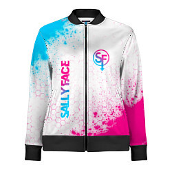 Женская олимпийка Sally Face neon gradient style: надпись, символ