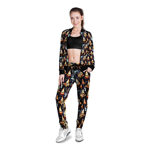 Женская олимпийка Акварельные приведения / 3D-Черный – фото 3