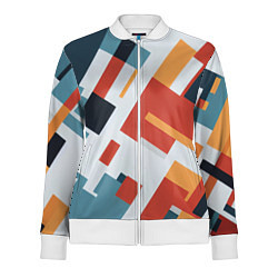 Олимпийка женская Геометрический узор - нейросеть, цвет: 3D-белый