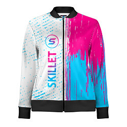 Олимпийка женская Skillet neon gradient style по-вертикали, цвет: 3D-черный