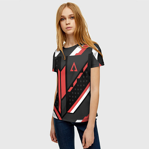 Женская футболка CS:GO Cyrex Pattern / 3D-принт – фото 3
