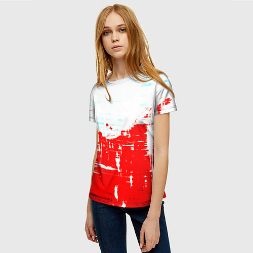 Женская футболка Потертая краска / 3D-принт – фото 3