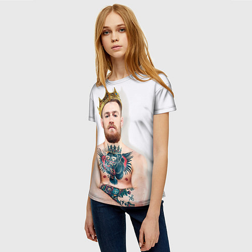 Женская футболка Макгрегор король / 3D-принт – фото 3