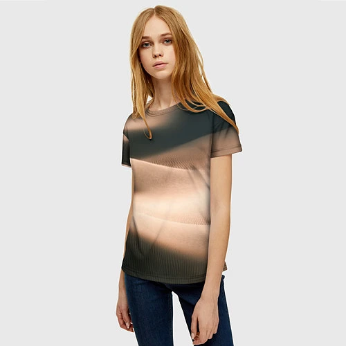 Женская футболка Барханы / 3D-принт – фото 3