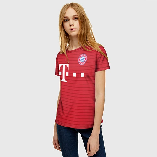 Женская футболка Bayern FC: T-mobile / 3D-принт – фото 3