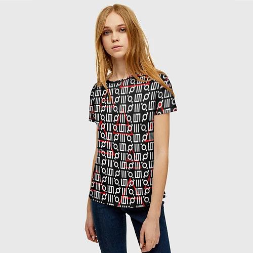 Женская футболка 30 STM: Symbol Pattern / 3D-принт – фото 3