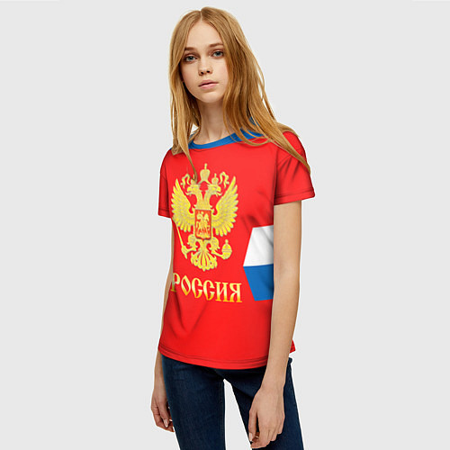 Женская футболка Сборная РФ: #27 PANARIN / 3D-принт – фото 3