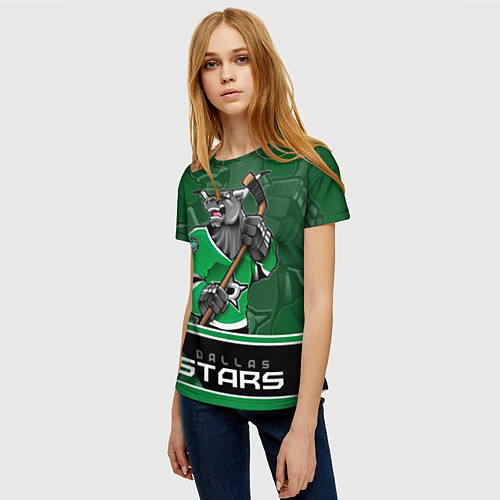 Женская футболка Dallas Stars / 3D-принт – фото 3