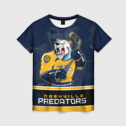 Футболка женская Nashville Predators, цвет: 3D-принт