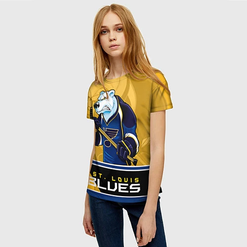 Женская футболка St. Louis Blues / 3D-принт – фото 3