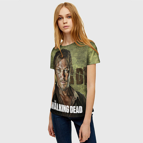 Женская футболка Ходячие мертвецы: Дэрил Диксон / 3D-принт – фото 3