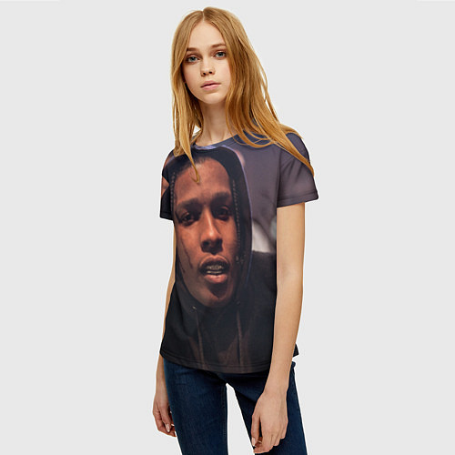 Женская футболка ASAP Rocky: Black Hip-Hop / 3D-принт – фото 3