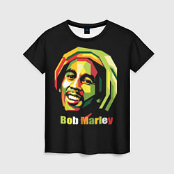 Футболка женская Bob Marley Smile, цвет: 3D-принт