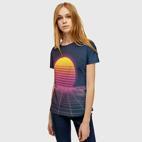 Женская футболка Vapor Sunrise / 3D-принт – фото 3