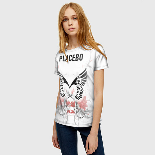 Женская футболка Placebo / 3D-принт – фото 3