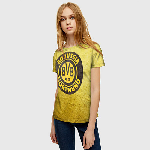 Женская футболка Borussia3 / 3D-принт – фото 3
