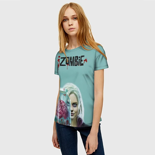 Женская футболка Я зомби Лиф / 3D-принт – фото 3