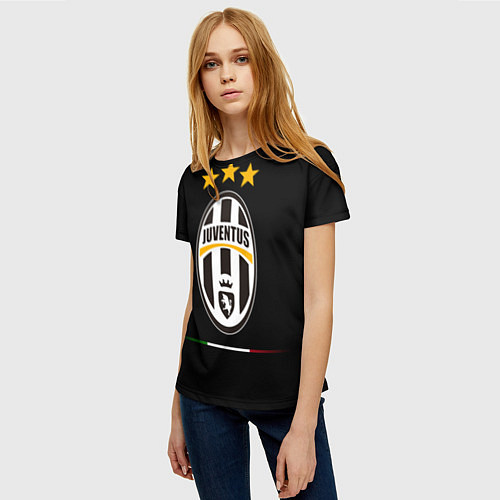 Женская футболка Juventus: 3 stars / 3D-принт – фото 3