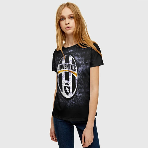 Женская футболка Juventus: shadows / 3D-принт – фото 3