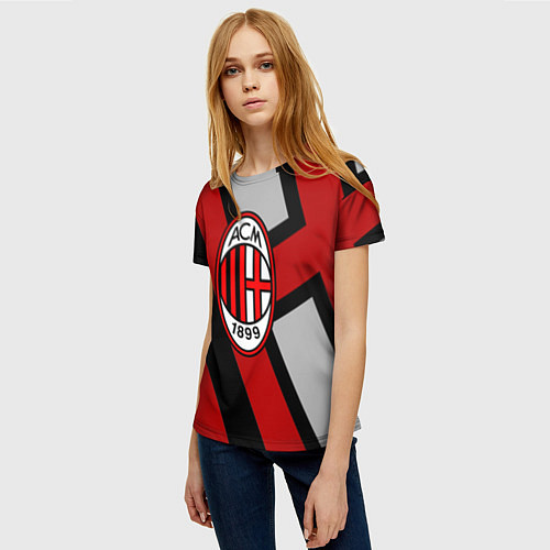 Женская футболка Milan FC 1899 / 3D-принт – фото 3