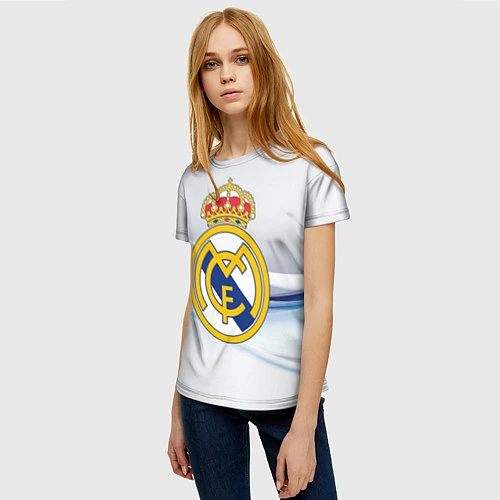 Женская футболка Реал Мадрид / 3D-принт – фото 3