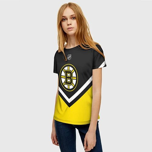 Женская футболка NHL: Boston Bruins / 3D-принт – фото 3