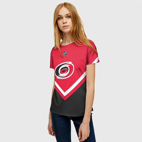 Женская футболка NHL: Carolina Hurricanes / 3D-принт – фото 3